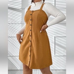 Shein Tan Corduroy Dress